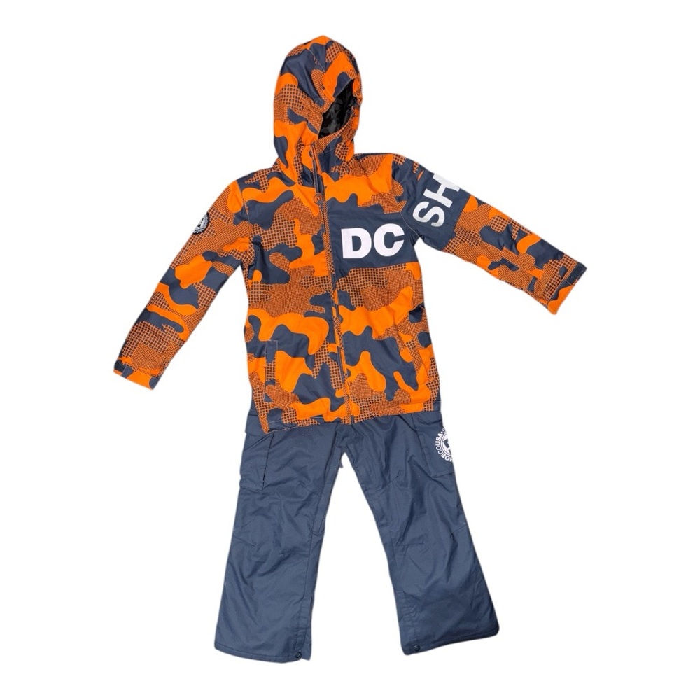 DC Orange and Blue Kids Camo Snowsuit